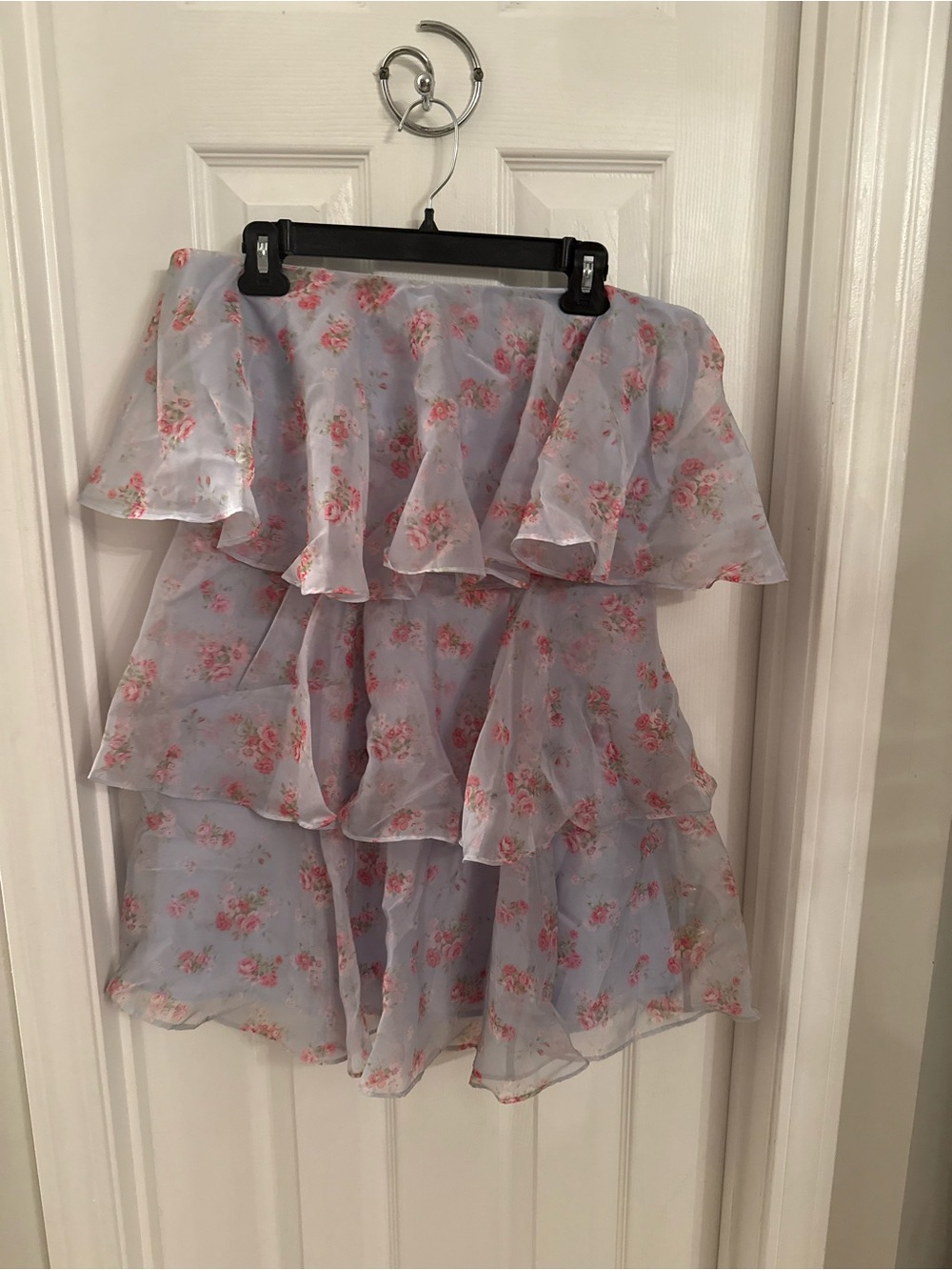 Abercrombie and Fitch Light Floral Tiered Ruffle Mini dress